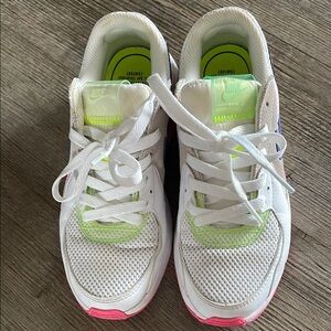 Nike White Sneakers with Neon Accents